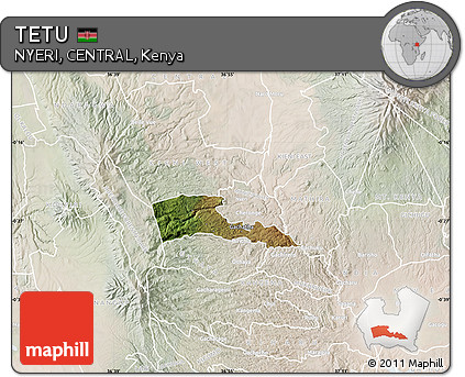 Satellite Map of TETU, lighten