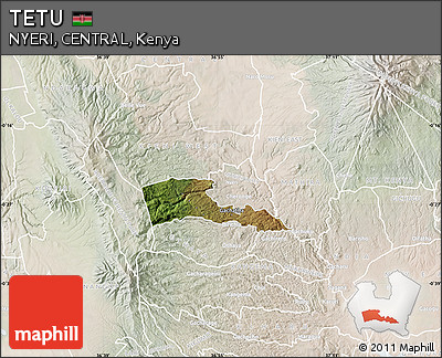 Satellite Map of TETU, lighten