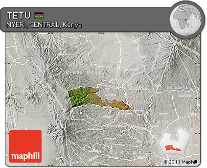 Satellite Map of TETU, lighten, semi-desaturated