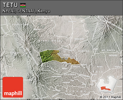 Satellite Map of TETU, lighten, semi-desaturated