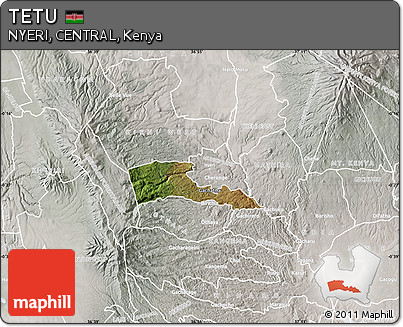 Satellite Map of TETU, lighten, semi-desaturated