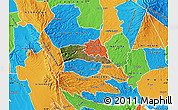 Satellite Map of TETU, political outside