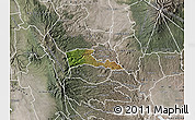 Satellite Map of TETU, semi-desaturated