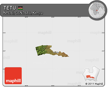 Satellite Map of TETU, single color outside
