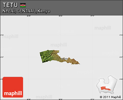 Satellite Map of TETU, single color outside