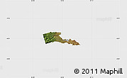 Satellite Map of TETU, single color outside
