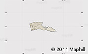 Shaded Relief Map of TETU, cropped outside