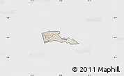 Shaded Relief Map of TETU, single color outside