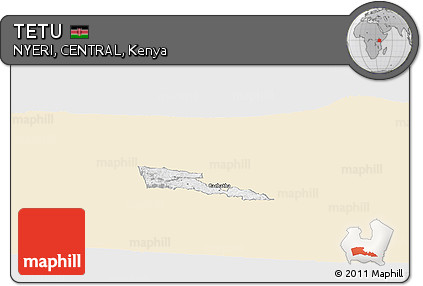 Classic Style Panoramic Map of TETU, single color outside