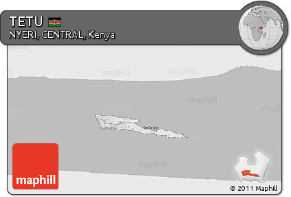 Gray Panoramic Map of TETU, single color outside