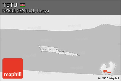 Gray Panoramic Map of TETU, single color outside