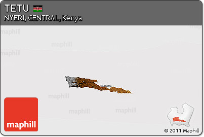 Physical Panoramic Map of TETU, cropped outside