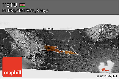 Physical Panoramic Map of TETU, darken, desaturated