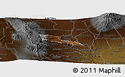 Physical Panoramic Map of TETU, darken