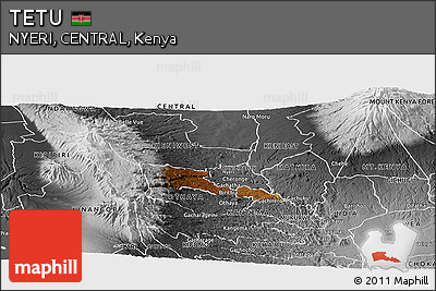 Physical Panoramic Map of TETU, desaturated