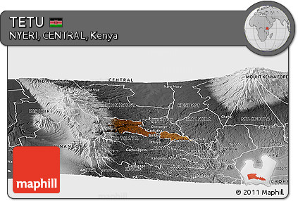 Physical Panoramic Map of TETU, desaturated