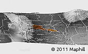 Physical Panoramic Map of TETU, desaturated