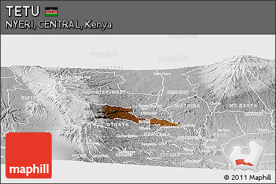 Physical Panoramic Map of TETU, lighten, desaturated