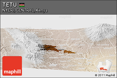 Physical Panoramic Map of TETU, lighten