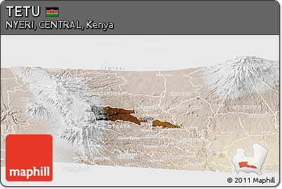 Physical Panoramic Map of TETU, lighten