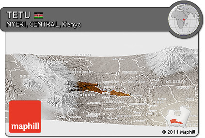Physical Panoramic Map of TETU, lighten, semi-desaturated