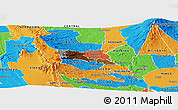 Physical Panoramic Map of TETU, political outside