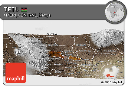 Physical Panoramic Map of TETU, semi-desaturated