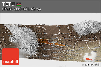 Physical Panoramic Map of TETU, semi-desaturated