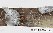 Physical Panoramic Map of TETU, semi-desaturated