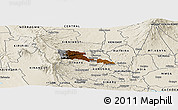Physical Panoramic Map of TETU, shaded relief outside