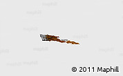 Physical Panoramic Map of TETU, single color outside