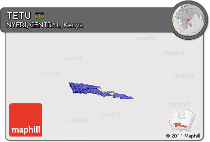 Political Panoramic Map of TETU, cropped outside