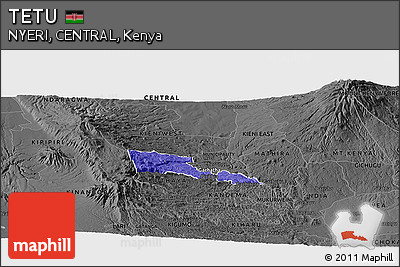 Political Panoramic Map of TETU, darken, desaturated