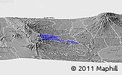 Political Panoramic Map of TETU, desaturated