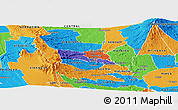 Political Panoramic Map of TETU