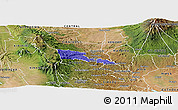 Political Panoramic Map of TETU, satellite outside