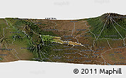Satellite Panoramic Map of TETU, darken