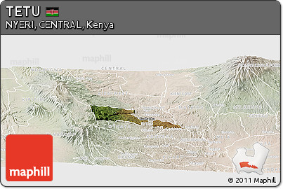 Satellite Panoramic Map of TETU, lighten