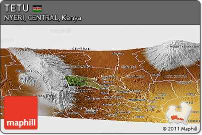 Satellite Panoramic Map of TETU, physical outside