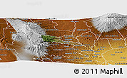 Satellite Panoramic Map of TETU, physical outside