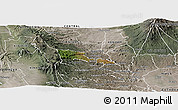 Satellite Panoramic Map of TETU, semi-desaturated