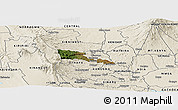 Satellite Panoramic Map of TETU, shaded relief outside