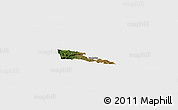 Satellite Panoramic Map of TETU, single color outside