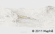 Shaded Relief Panoramic Map of TETU, lighten