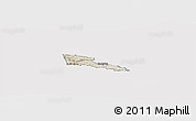 Shaded Relief Panoramic Map of TETU, single color outside