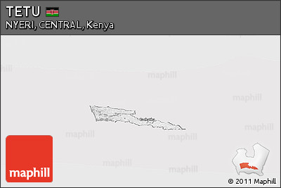 Silver Style Panoramic Map of TETU, single color outside