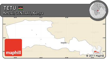 Classic Style Simple Map of TETU, single color outside