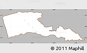 Gray Simple Map of TETU, cropped outside