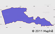Political Simple Map of TETU, cropped outside
