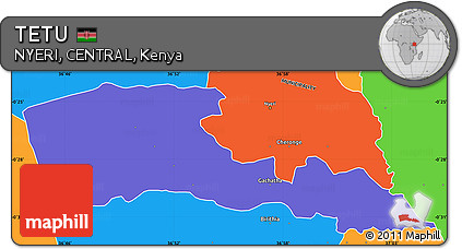 Political Simple Map of TETU
